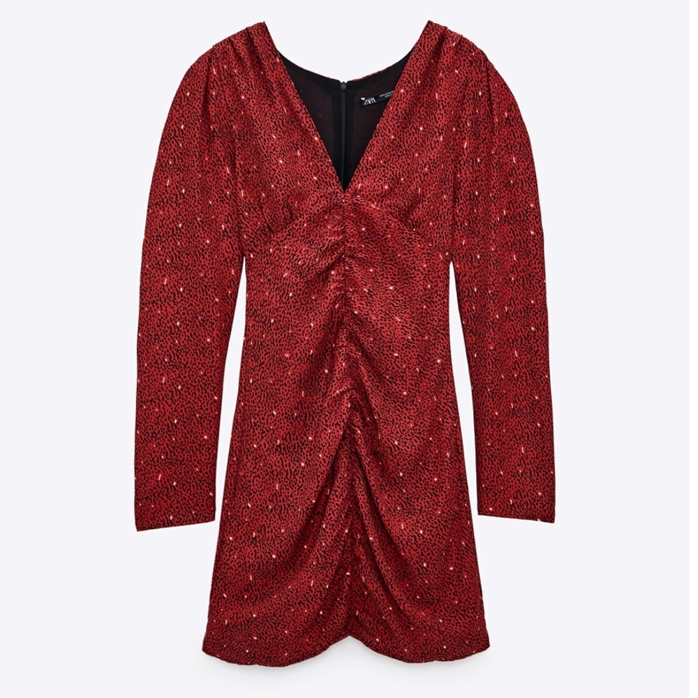 ZARA ruching Printed dress - Picture 12 of 14